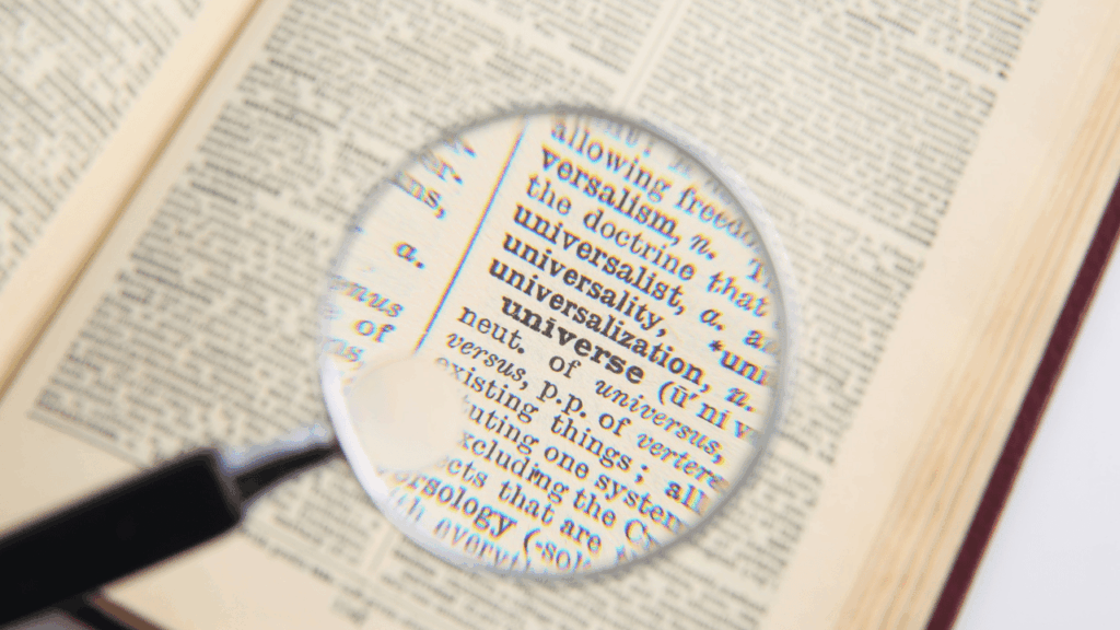 英語が書かれた辞書